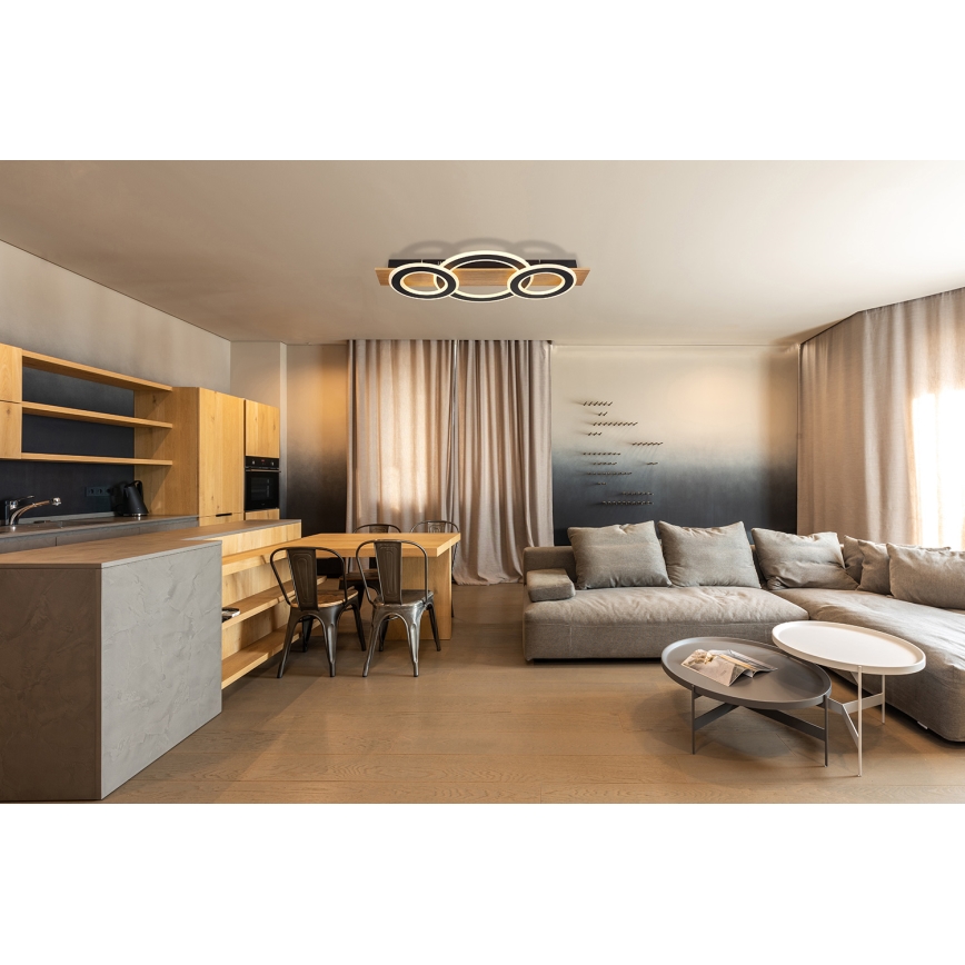 Globo - LED Plafondlamp LED/50W/230V bruin