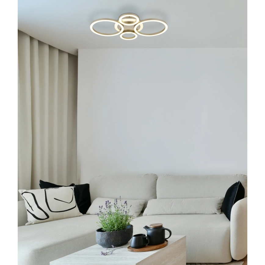 Globo - LED Plafondlamp LED/40W/230V 2700/4500/6500K pr. 35,5x53 cm messing