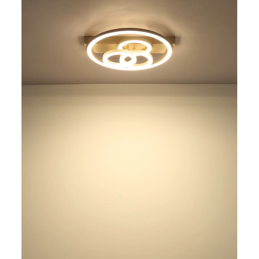 Globo - Dimbare LED-plafondlamp LED/40W/230V 2700-6500K Ø 35x33 cm beige + afstandsbediening