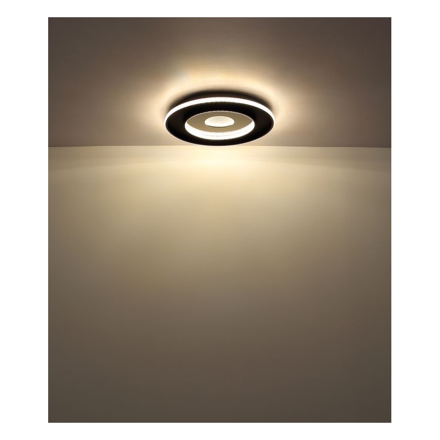 Globo - Dimbare LED plafondlamp LED/30W/230V 2700-6500K diameter 52,5 cm zwart + afstandsbediening