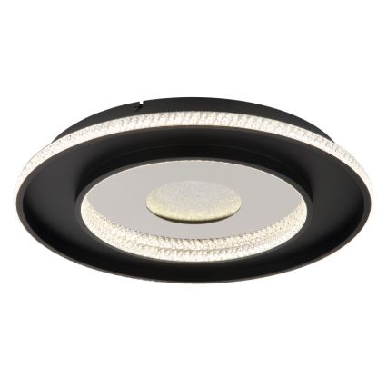 Globo - Dimbare LED plafondlamp LED/30W/230V 2700-6500K diameter 52,5 cm zwart + afstandsbediening