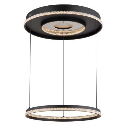 Globo - Dimbare LED hanglamp aan een koord LED/54W/230V 2700-6500K diameter 60 cm zwart + afstandsbediening