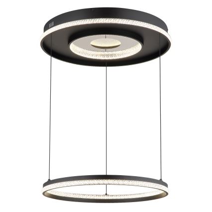 Globo - Dimbare LED hanglamp aan een koord LED/54W/230V 2700-6500K diameter 60 cm zwart + afstandsbediening
