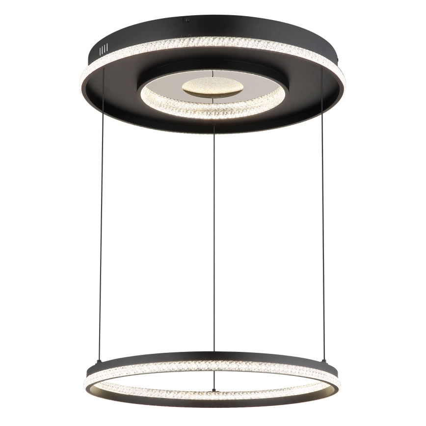 Globo - Dimbare LED hanglamp aan een koord LED/54W/230V 2700-6500K diameter 60 cm zwart + afstandsbediening