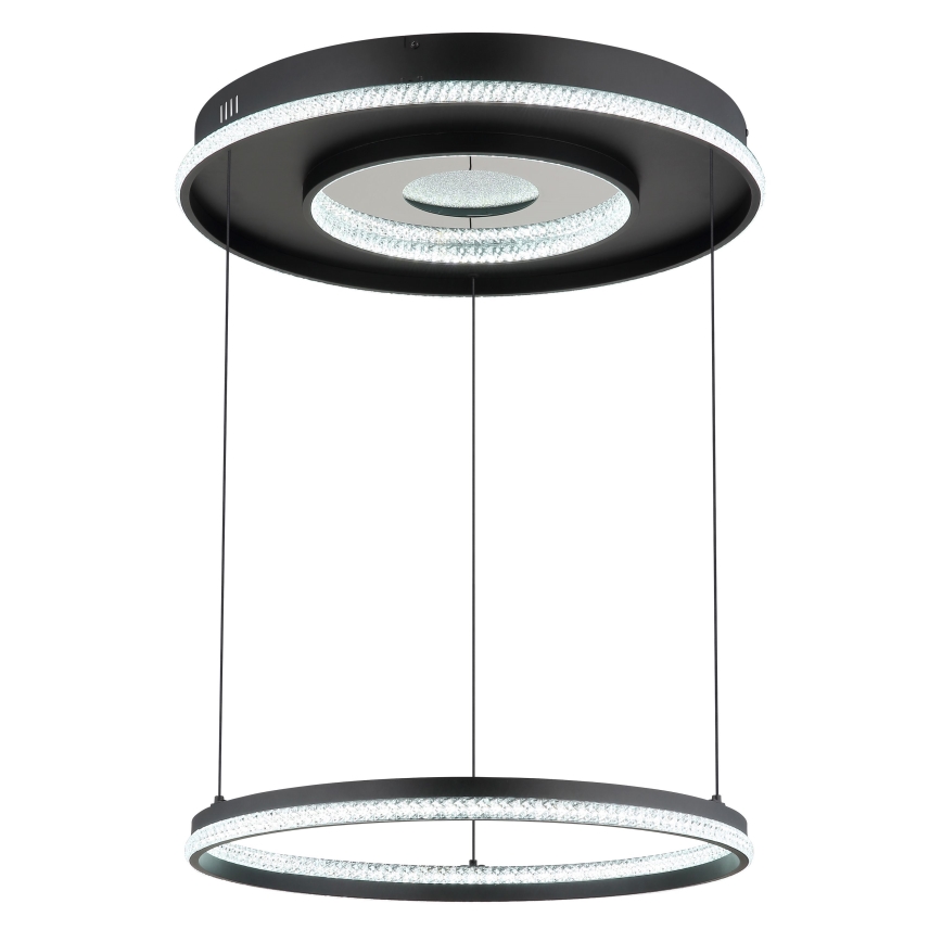 Globo - Dimbare LED hanglamp aan een koord LED/54W/230V 2700-6500K diameter 60 cm zwart + afstandsbediening