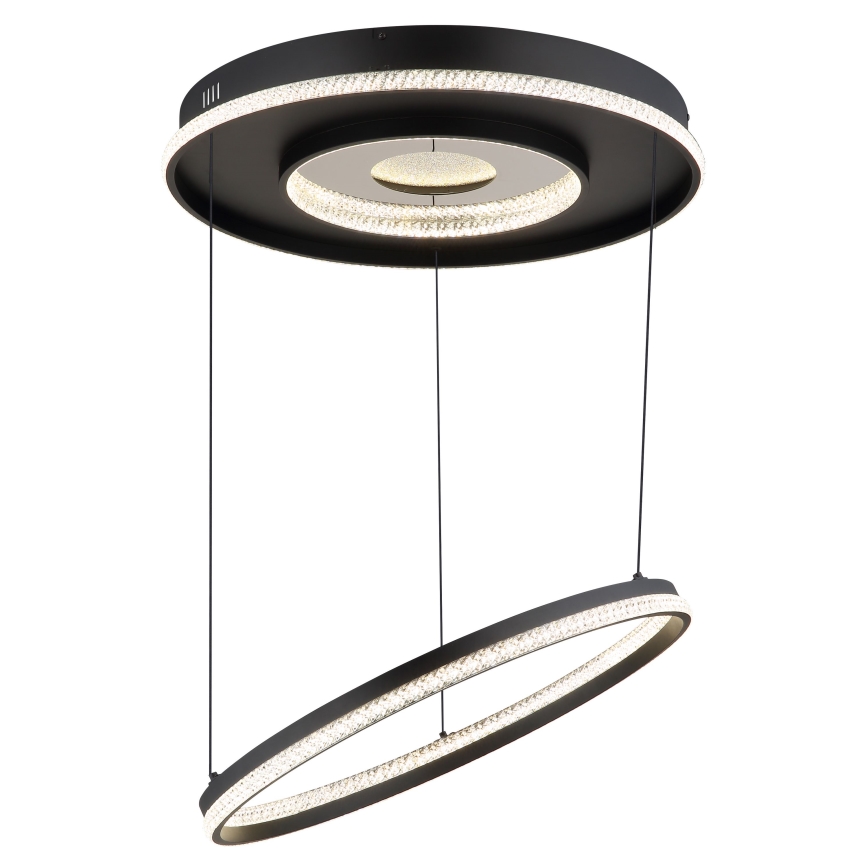 Globo - Dimbare LED hanglamp aan een koord LED/54W/230V 2700-6500K diameter 60 cm zwart + afstandsbediening