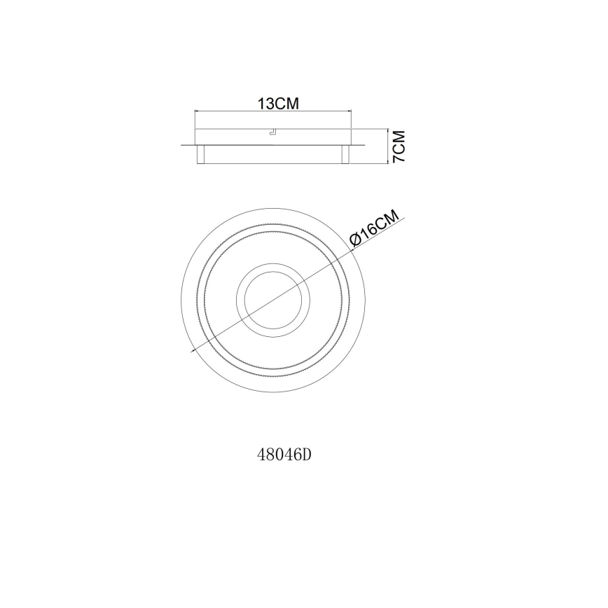 Globo - LED plafondlamp LED/8W/230V 3000K Ø 16 cm