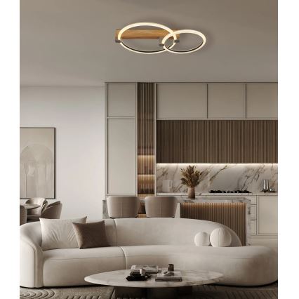 Globo - LED Plafondlamp LED/24W/230V 3000K 58x38 cm beige