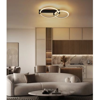 Globo - LED plafondlamp LED/24W/230V 3000K 58x38 cm zwart