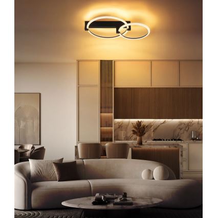 Globo - LED plafondlamp LED/24W/230V 3000K 58x38 cm zwart