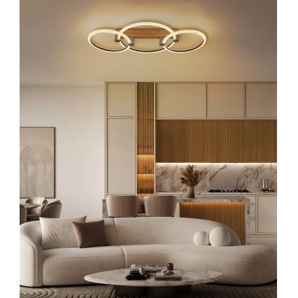 Globo - LED plafondlamp LED/40W/230V 3000K 76,1x38 cm bruin