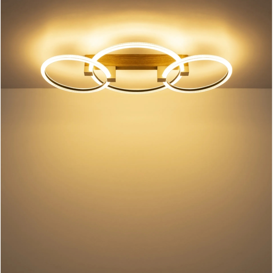 Globo - LED plafondlamp LED/40W/230V 3000K 76,1x38 cm bruin