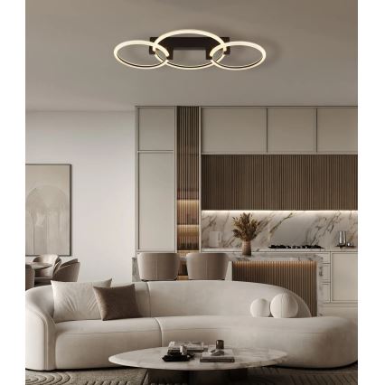 Globo - LED plafondlamp LED/40W/230V 3000K 76,1x38 cm zwart