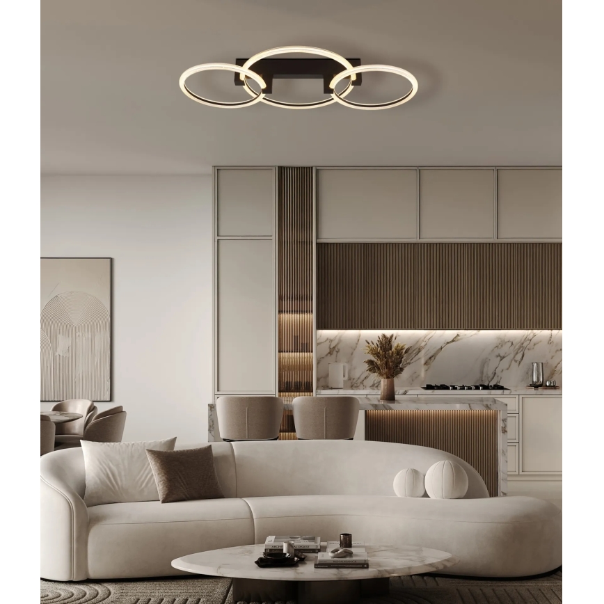 Globo - LED plafondlamp LED/40W/230V 3000K 76,1x38 cm zwart