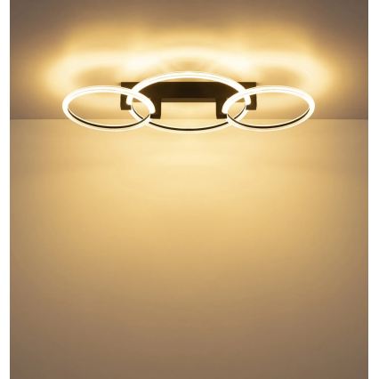 Globo - LED plafondlamp LED/40W/230V 3000K 76,1x38 cm zwart