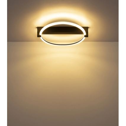Globo - LED plafondlamp LED/15W/230V 3000K 41,4x38 cm zwart