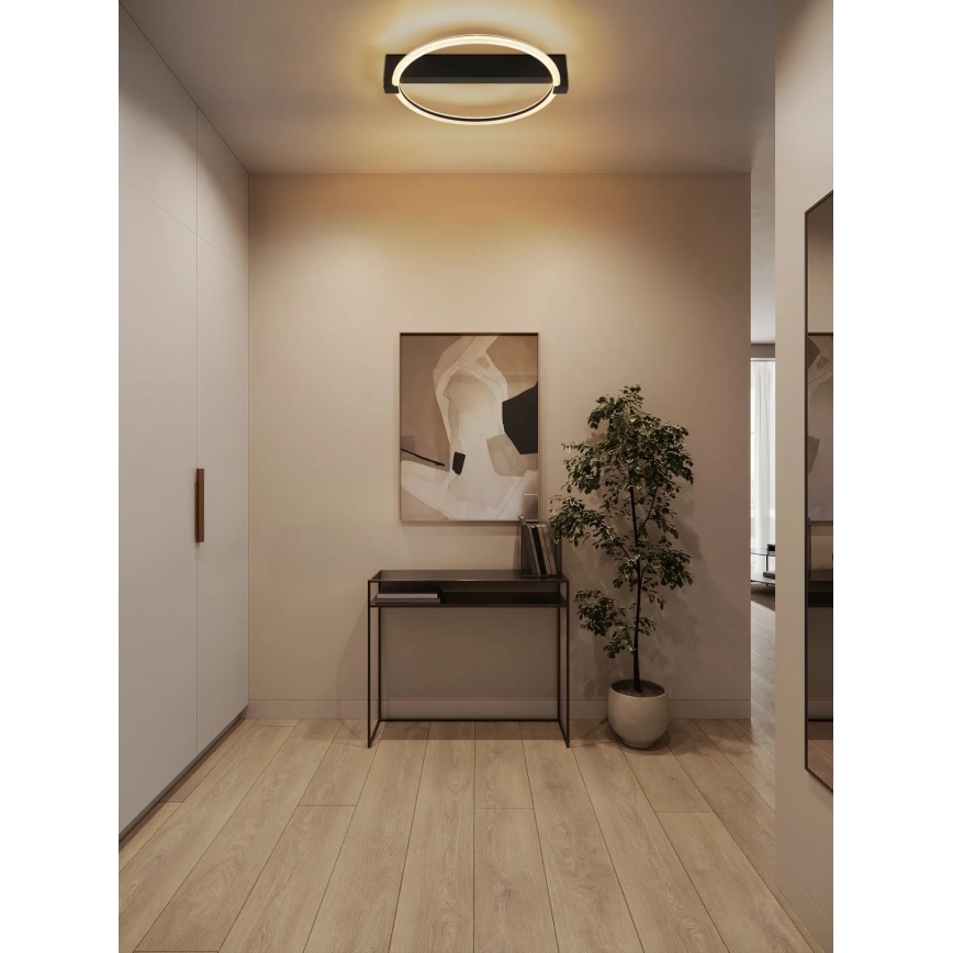 Globo - LED-plafondlamp LED/15W/230V 3000K 41,5x38 cm zwart