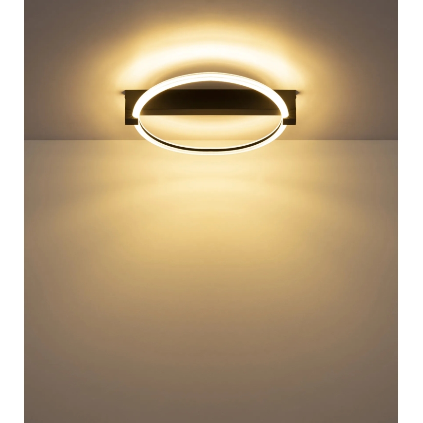 Globo - LED-plafondlamp LED/15W/230V 3000K 41,5x38 cm zwart