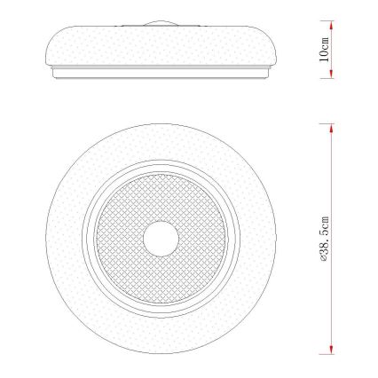 Globo - LED plafondlamp LED/24W/230V 2700/4000/6000K Ø 38,5 cm wit