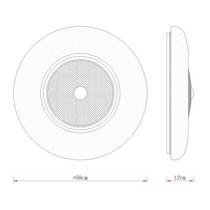 Globo - LED-plafondlamp LED/48W/230V 2700/4000/6000K Ø 59 cm wit