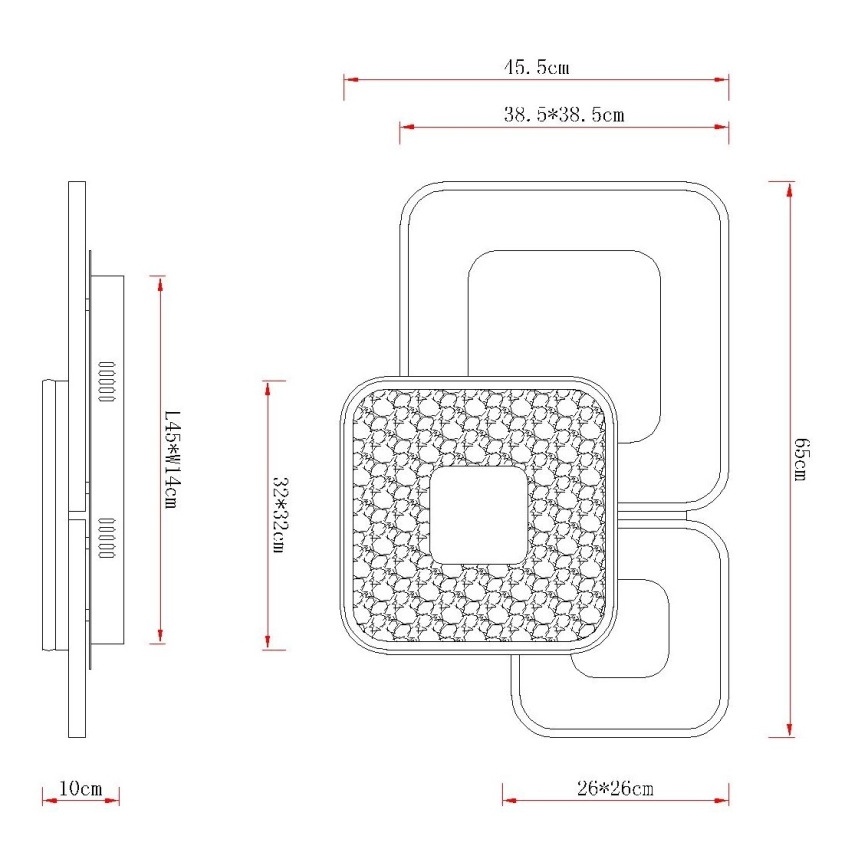 Globo - Dimbare LED-plafondlamp LED/55W/230V 2700-6000K 65x45,5 cm + afstandsbediening