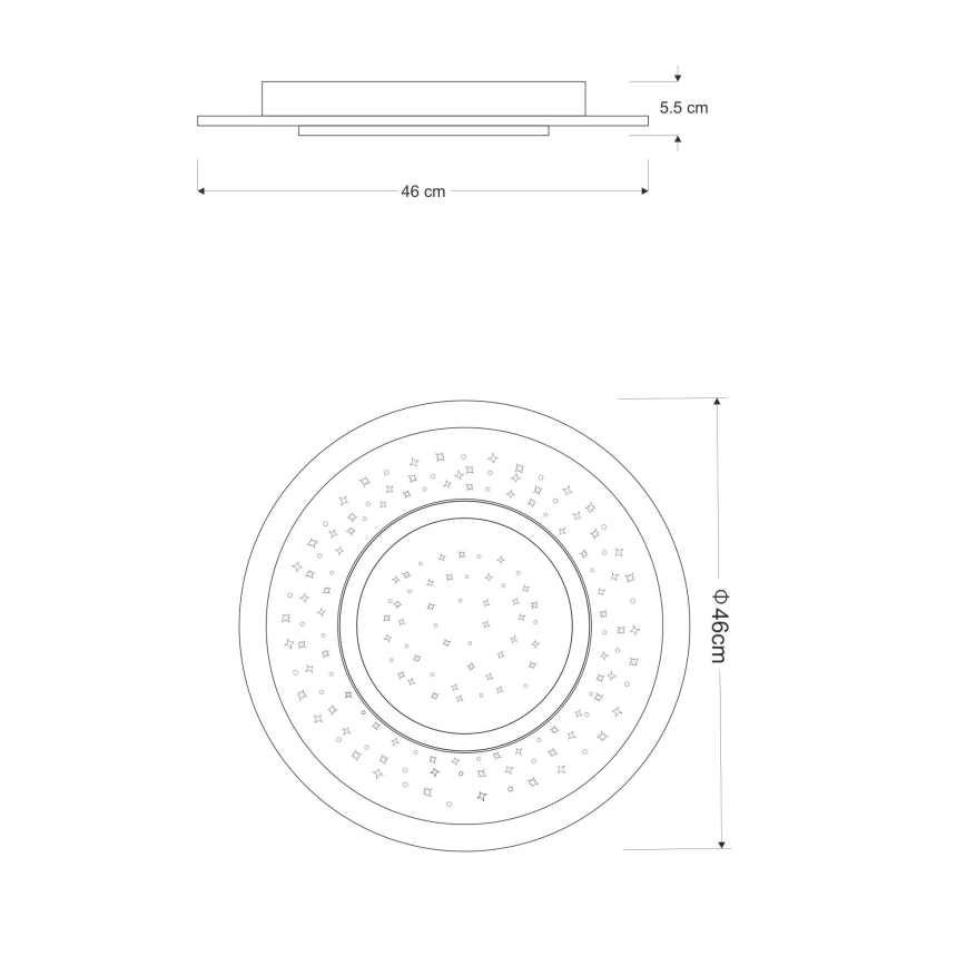 Globo - Dimbare LED Plafondlamp LED/44W/230V 2700-6000K + AB