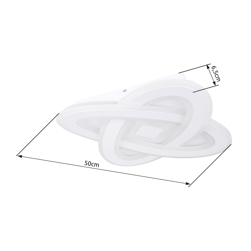 Globo - Dimbare LED plafondlamp LED/36W/230V 3000-6000K diameter 50 cm wit + afstandsbediening