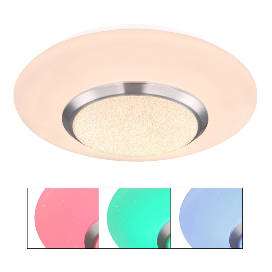 Globo - LED RGBW dimbare plafondlamp LED/18W/230V 3000K Ø 34 cm