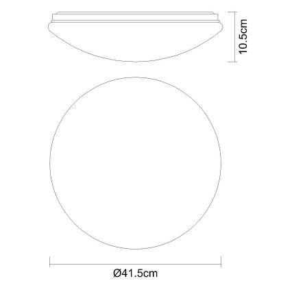 Globo - Dimbare RGB-LED plafondlamp LED/24W/230V + LED/8W 2700-6500K Ø 41 cm + afstandsbediening