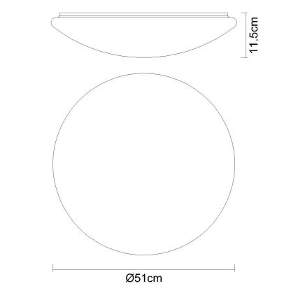 Globo - RGB-LED dimbare plafondlamp LED/48W/230V + LED/10W 2700-6500K diam. 50 cm + met afstandsbediening