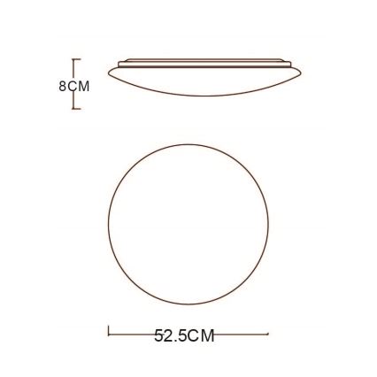Globo - Dimbare LED plafondlamp LED/48W/230V 3000-6400K + afstandsbediening