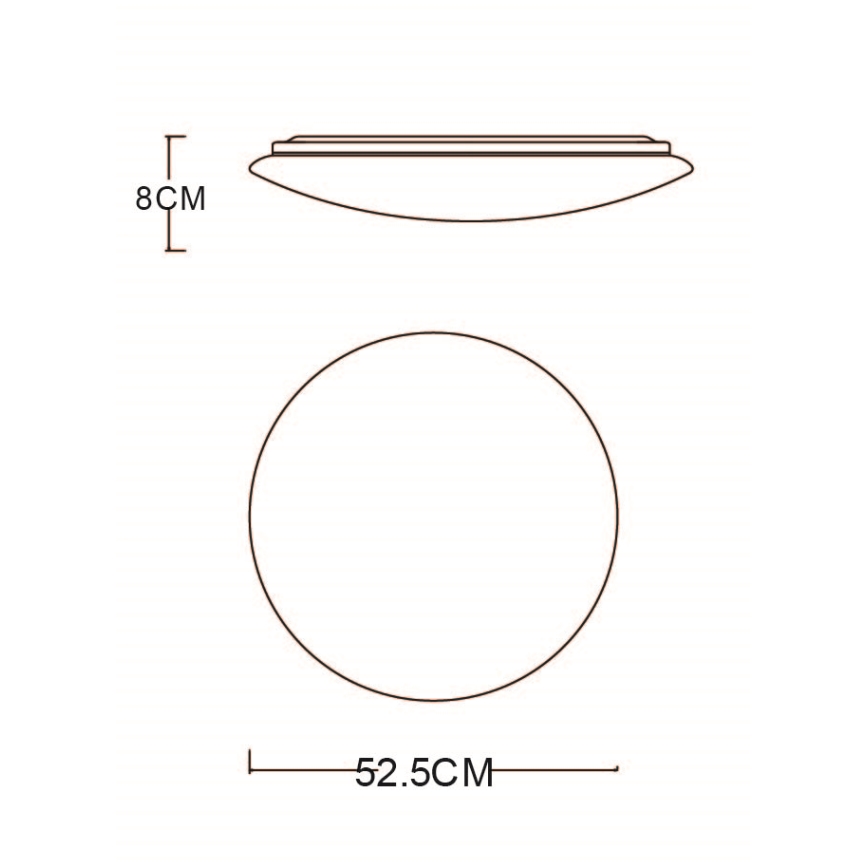 Globo - Dimbare LED plafondlamp LED/48W/230V 3000-6400K + afstandsbediening