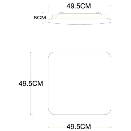 Globo - Dimbare LED plafondlamp LED/40W/230V 2700-6500K diameter 50 cm Wi-Fi Tuya + afstandsbediening