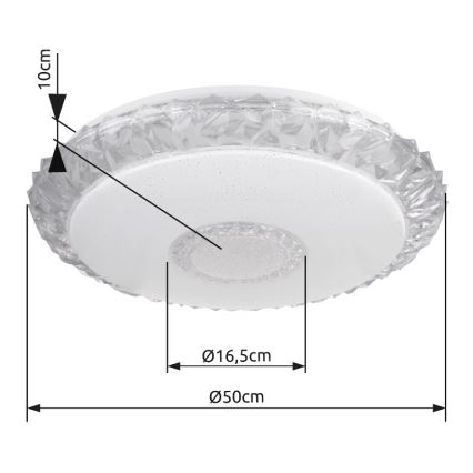 Globo - Dimbare LED plafondlamp LED/40W/230V 2700-6500K diameter 50 cm Wi-Fi Tuya + afstandsbediening