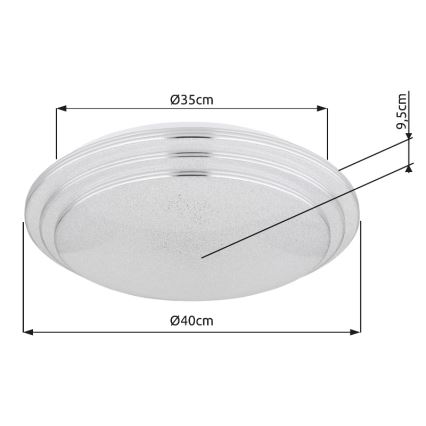 Globo - Dimbare LED plafondlamp LED/18W/230V diameter 40 cm 2700-6500K + afstandsbediening