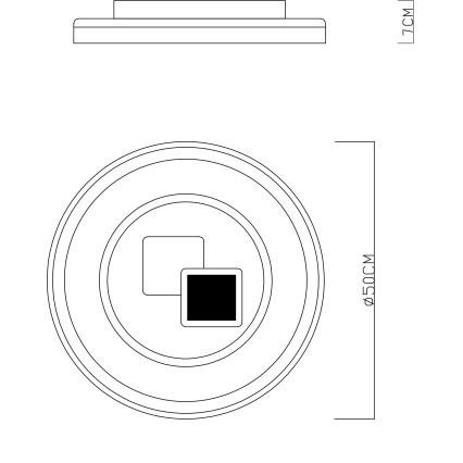 Globo - dimbare LED-plafondlamp LED/46W/230V 2700-6000K Ø 50 cm + afstandsbediening