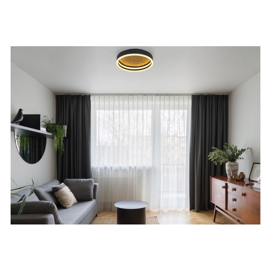 Globo - LED plafondlamp LED/24W/230V d. 30 cm zwart