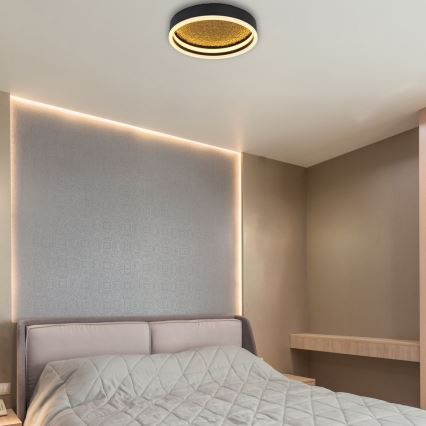 Globo - LED Plafondlamp LED/24W/230V Ø 30 cm zwart