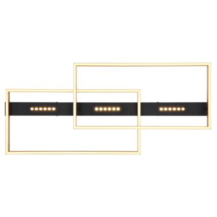 Globo 48461-54 - LED plafondlamp LUFFY LED/54W/230V 39,8x90 cm zwart/goud