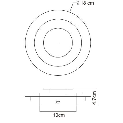 Globo - LED plafondlamp LED/18W/230V 3000K Ø 18 cm goud