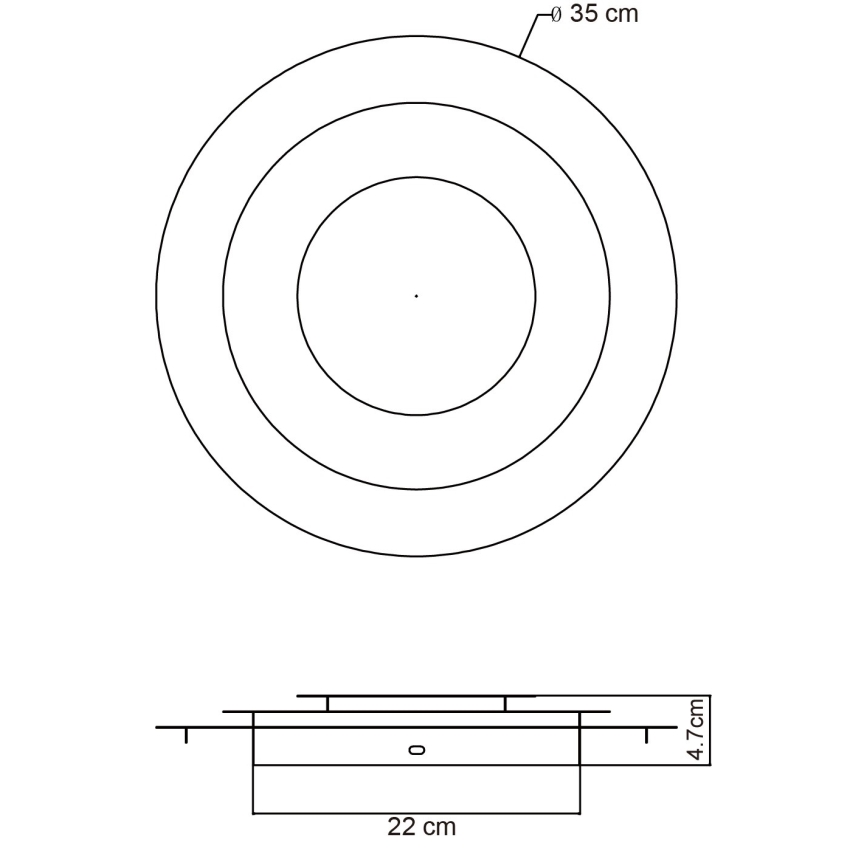 Globo - LED-plafondlamp LED/24W/230V 3000K Ø 35 cm goudkleurig