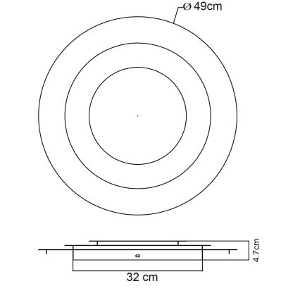 Globo - LED plafondlamp LED/40W/230V 3000K Ø 49 cm goud