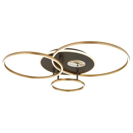 Globo - Dimbare LED plafondlamp LED/54W/230V 2700-6500K 90x70 cm antraciet/goud + afstandsbediening