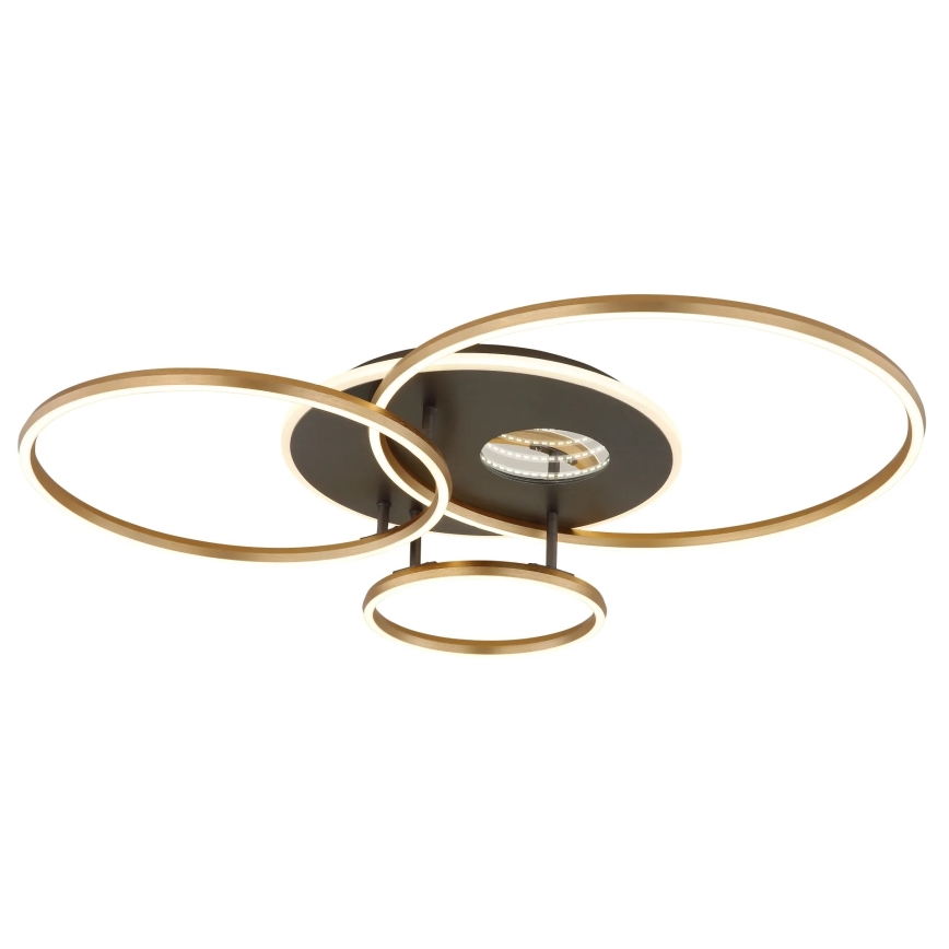 Globo - Dimbare LED plafondlamp LED/54W/230V 2700-6500K 90x70 cm antraciet/goud + afstandsbediening