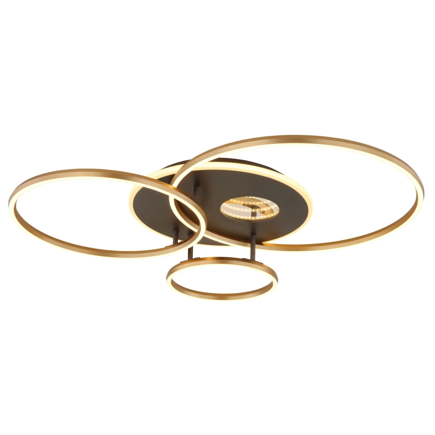 Globo - Dimbare LED plafondlamp LED/54W/230V 2700-6500K 90x70 cm antraciet/goud + afstandsbediening