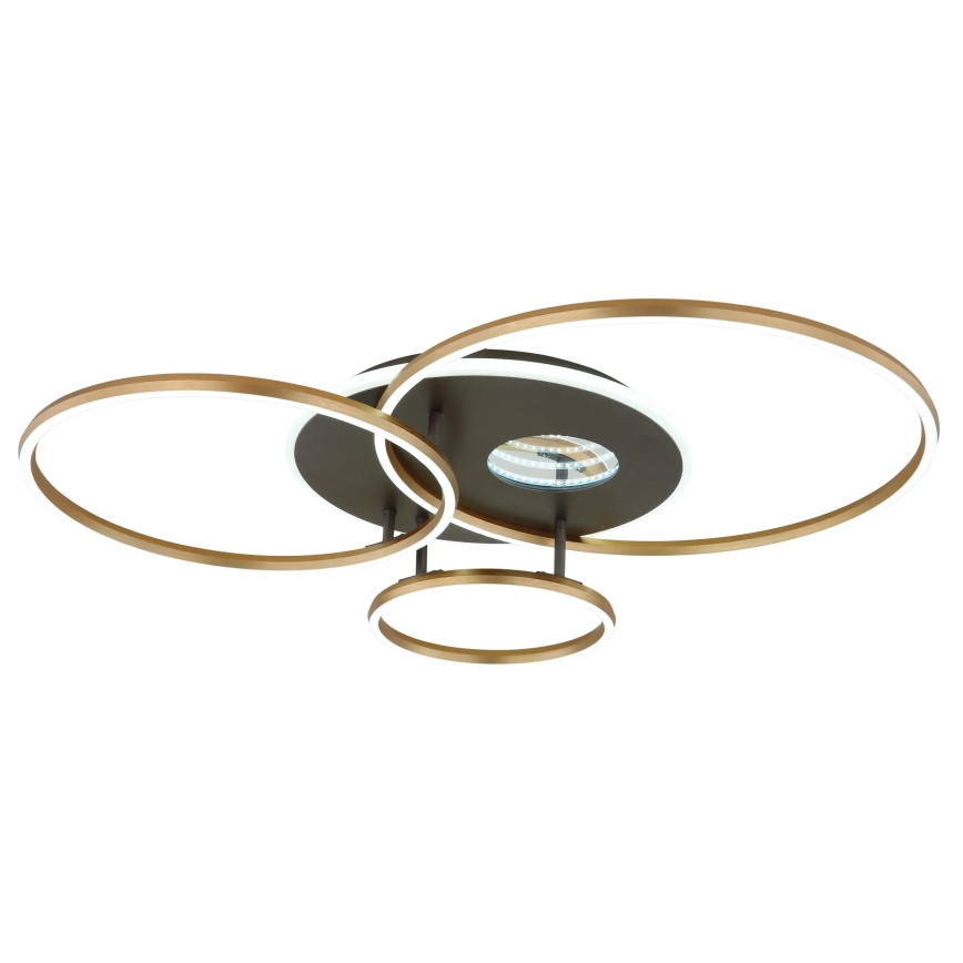 Globo - Dimbare LED plafondlamp LED/54W/230V 2700-6500K 90x70 cm antraciet/goud + afstandsbediening
