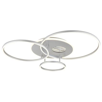 Globo - Dimbare LED-plafondlamp LED/54W/230V 2700–6500K 90x70 cm zilver + afstandsbediening