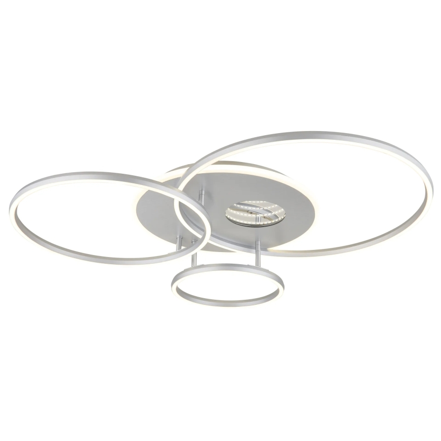 Globo - Dimbare LED-plafondlamp LED/54W/230V 2700–6500K 90x70 cm zilver + afstandsbediening