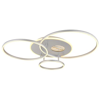 Globo - Dimbare LED-plafondlamp LED/54W/230V 2700–6500K 90x70 cm zilver + afstandsbediening