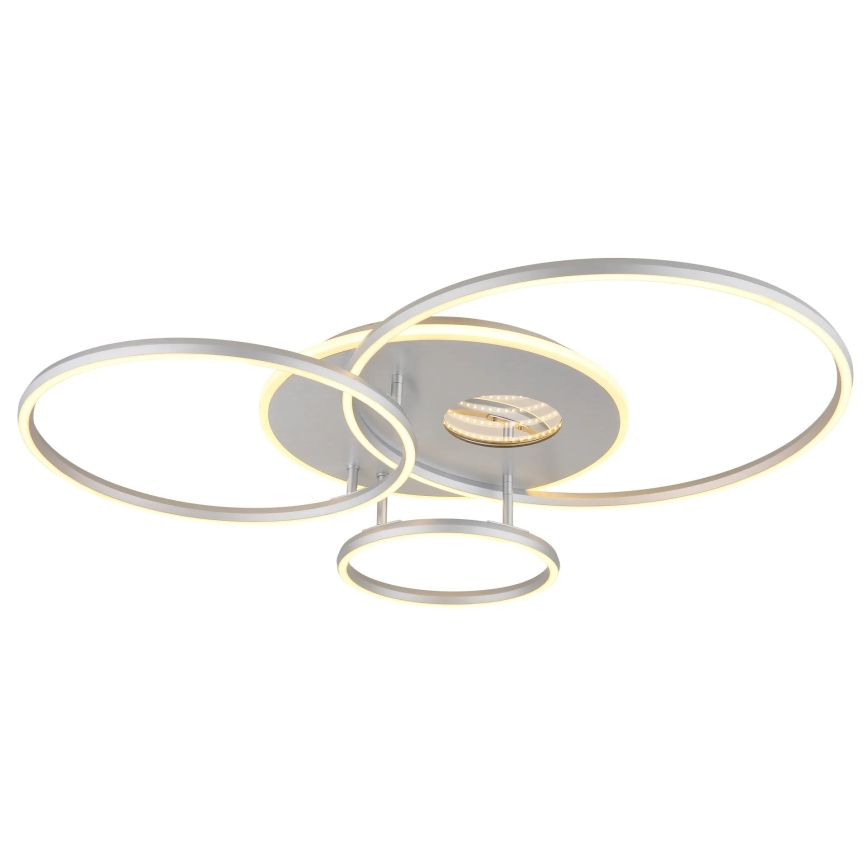 Globo - Dimbare LED-plafondlamp LED/54W/230V 2700–6500K 90x70 cm zilver + afstandsbediening